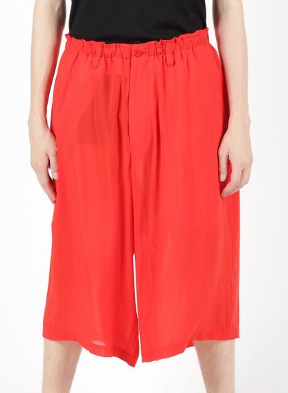 SILK CRAPE DECHINE+RED CELLULOSE LAWN COVER PANTS