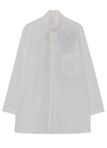 COTTON BROAD STAND-UP COLLAR BLOUSE