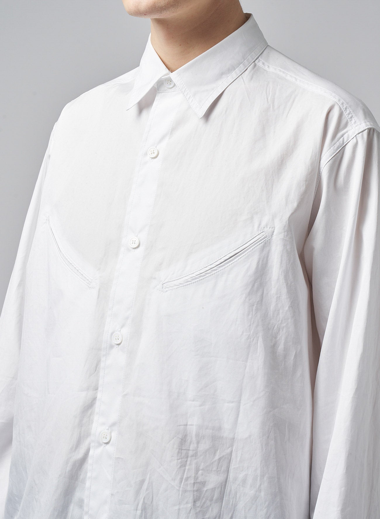 SHIRT WITH SLANTED CHEST POCKETS