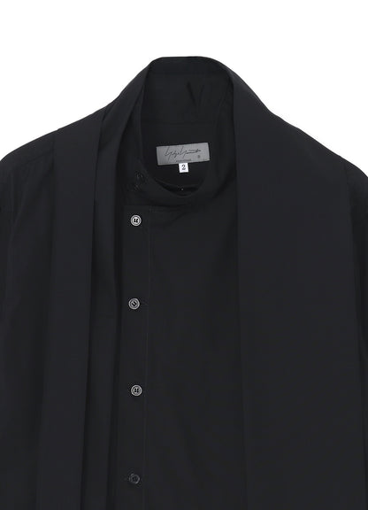 DOUBLE LEFT PANEL STAND COLLAR SHIRT