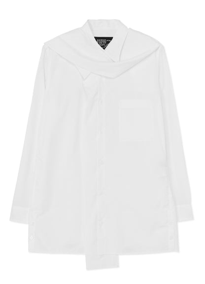 COTTON BROADCLOTH SHIRT WITH STOLE