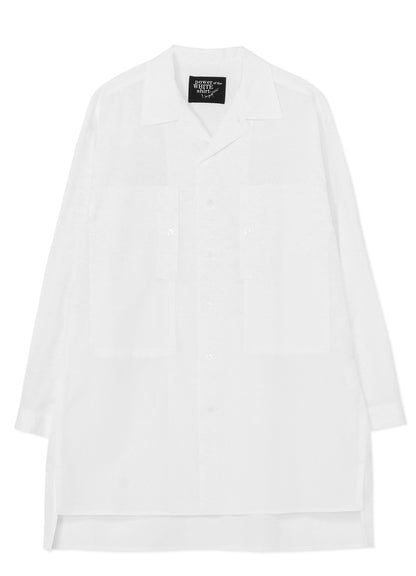 OPEN COLLAR SHIRT WITH DOUBLE CHEST POCKETS