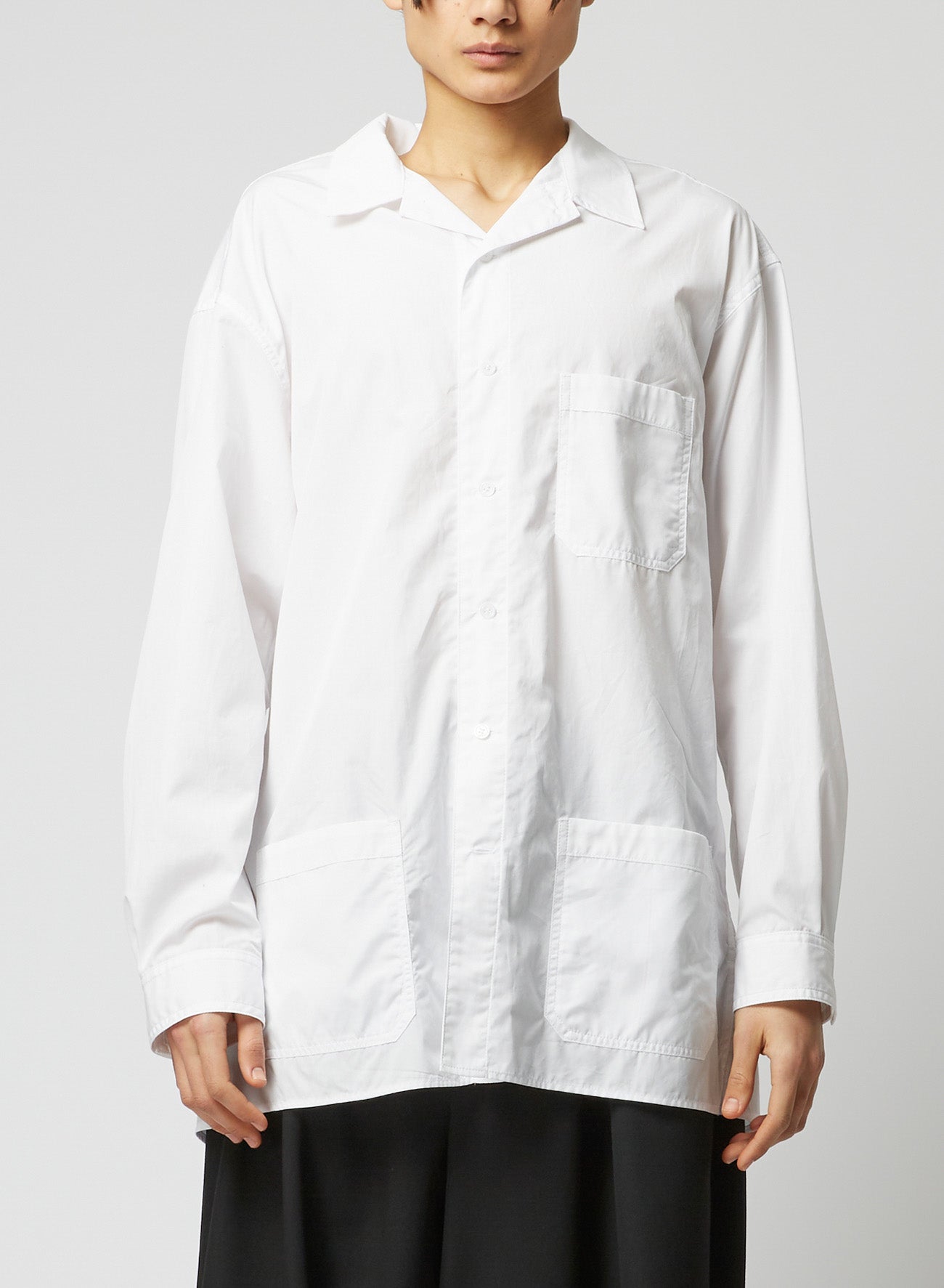 3-POCKET OPEN COLLAR SHIRT