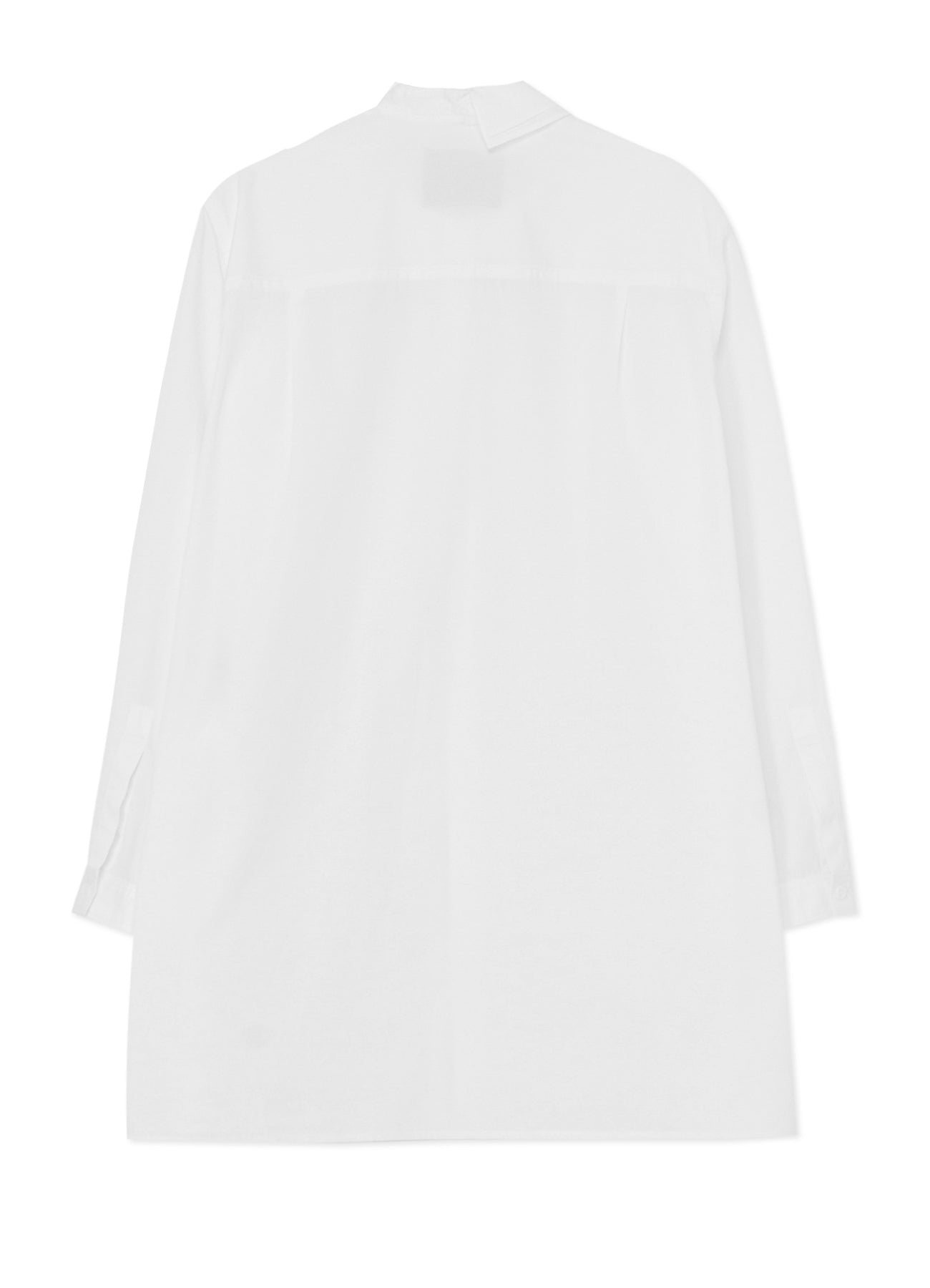 COTTON BROADCLOTH ASYMMETRIC COLLAR SHIRT