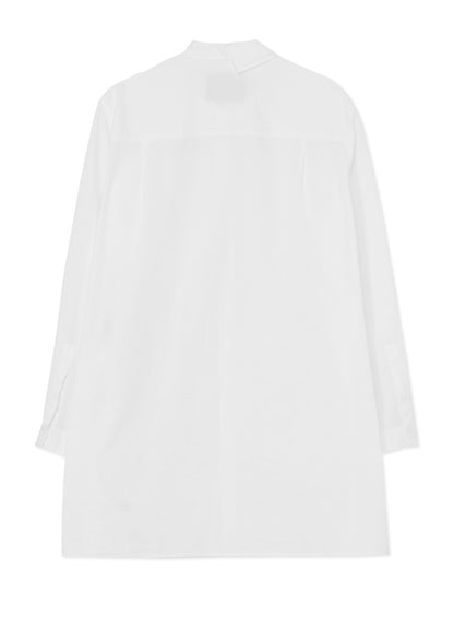 COTTON BROADCLOTH ASYMMETRIC COLLAR SHIRT