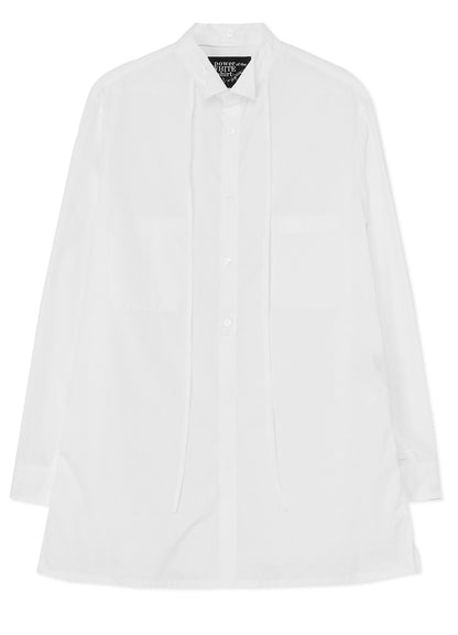 COTTON BROADCLOTH STRING DETAIL SHIRT