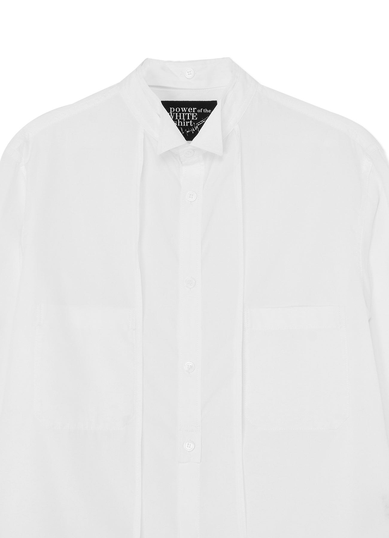 COTTON BROADCLOTH STRING DETAIL SHIRT