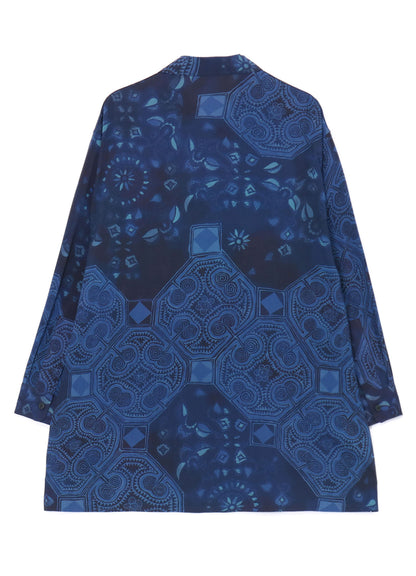 CHINOISERIE-A PRINTED OPEN COLLAR SHIRT