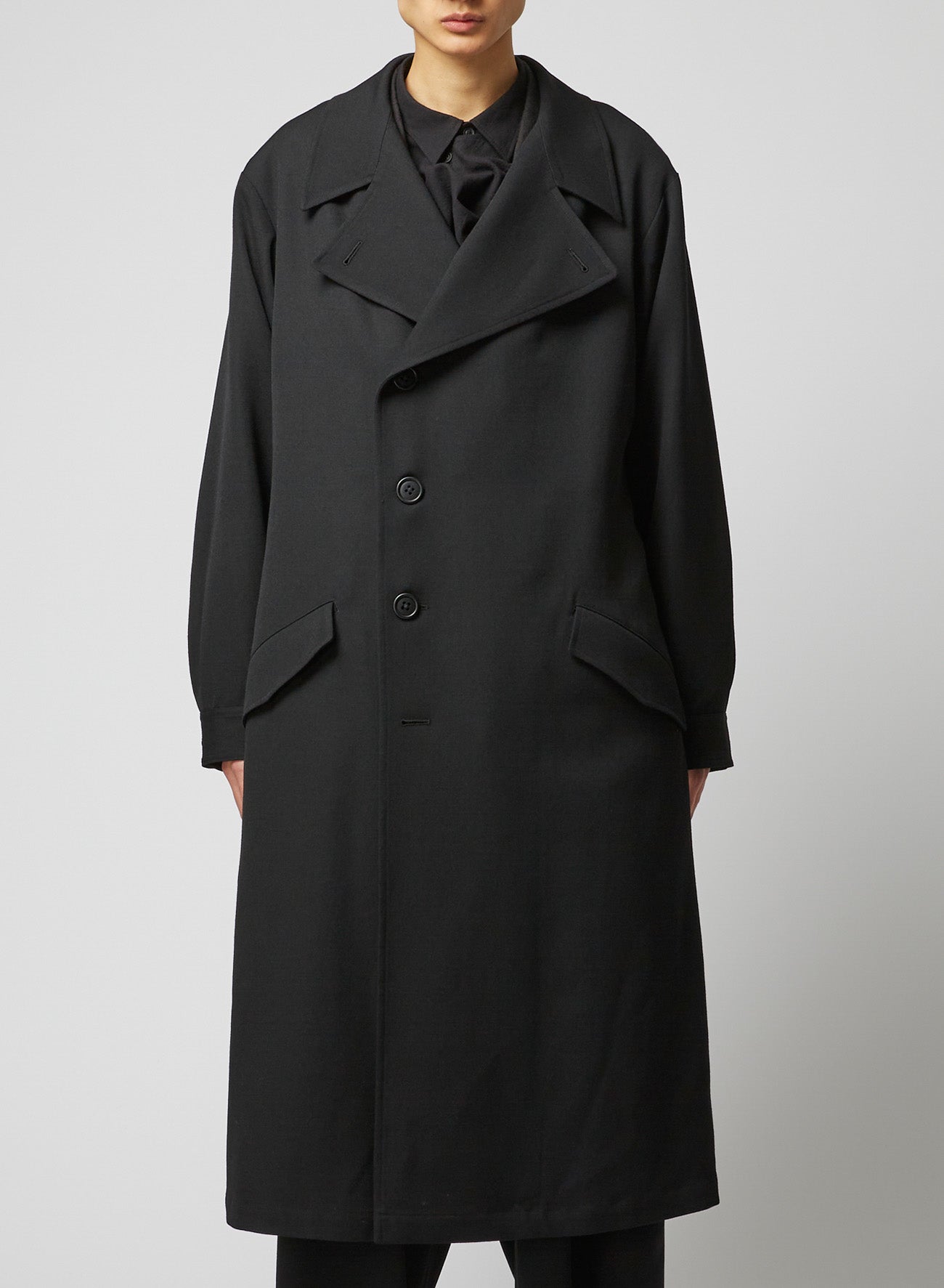 ARMY GABARDINE HEM CUFFS COAT