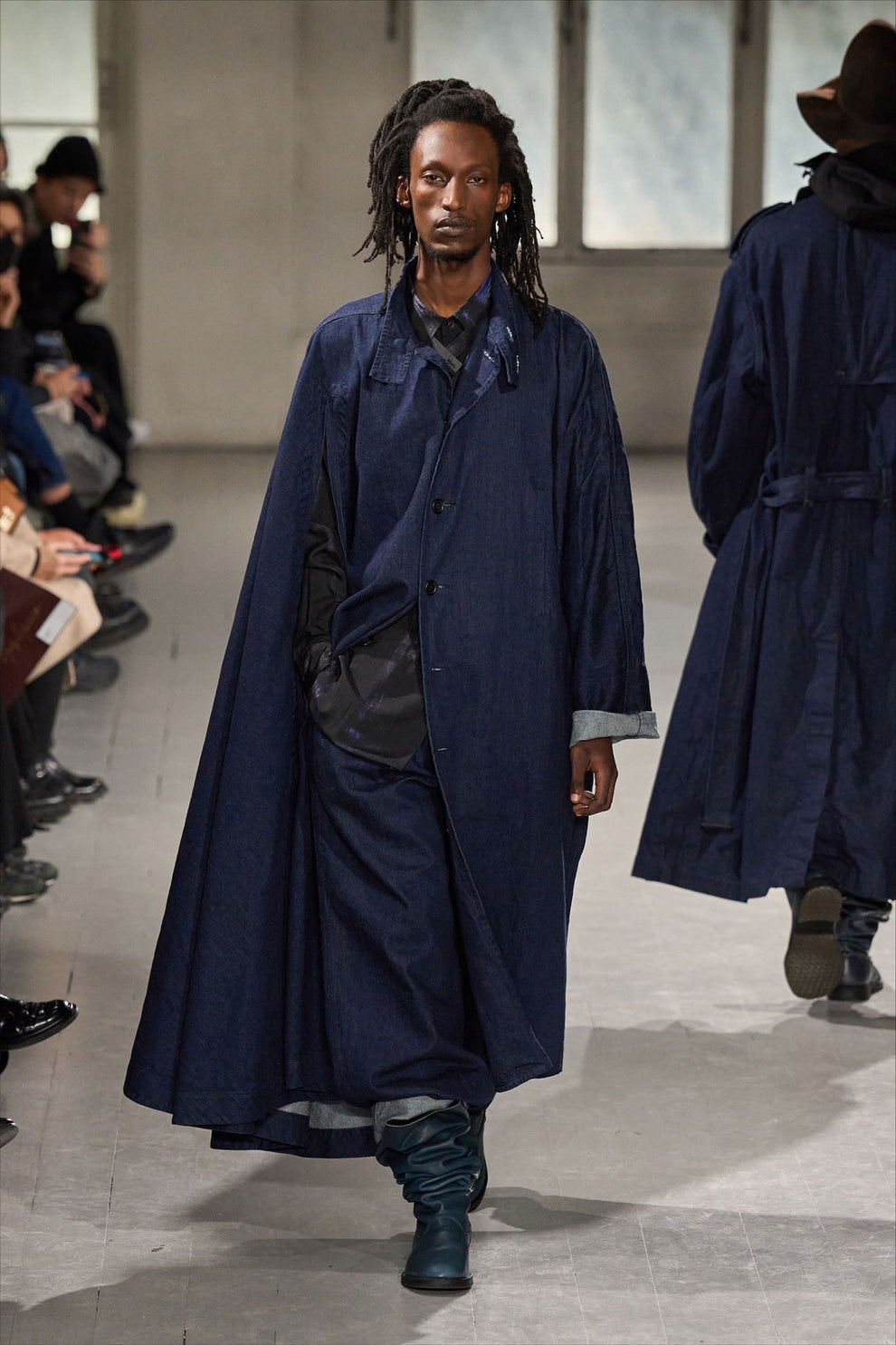 120Z DENIM W-RIGHT-SIDE DOLMAN COAT – THE SHOP YOHJI YAMAMOTO