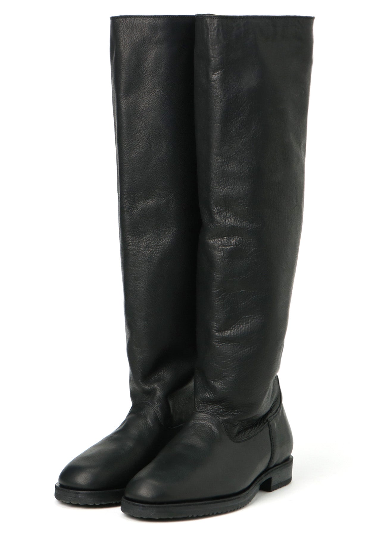 SOFT OILED LEATHER KNEE-HIGH BOOTS