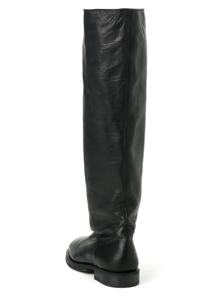 SOFT OILED LEATHER KNEE-HIGH BOOTS