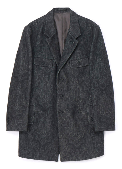 INDIAN JACQUARD TRANSFORMING COLLAR JACKET