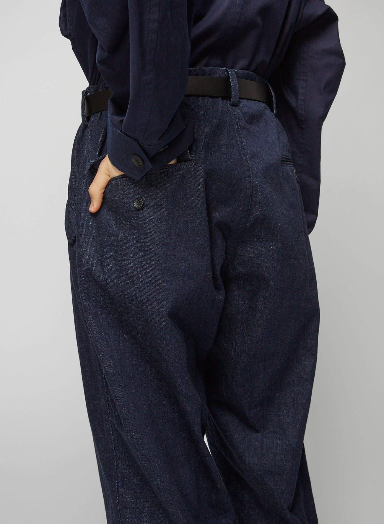 120Z DENIM M-DENIM TUCK PANTS