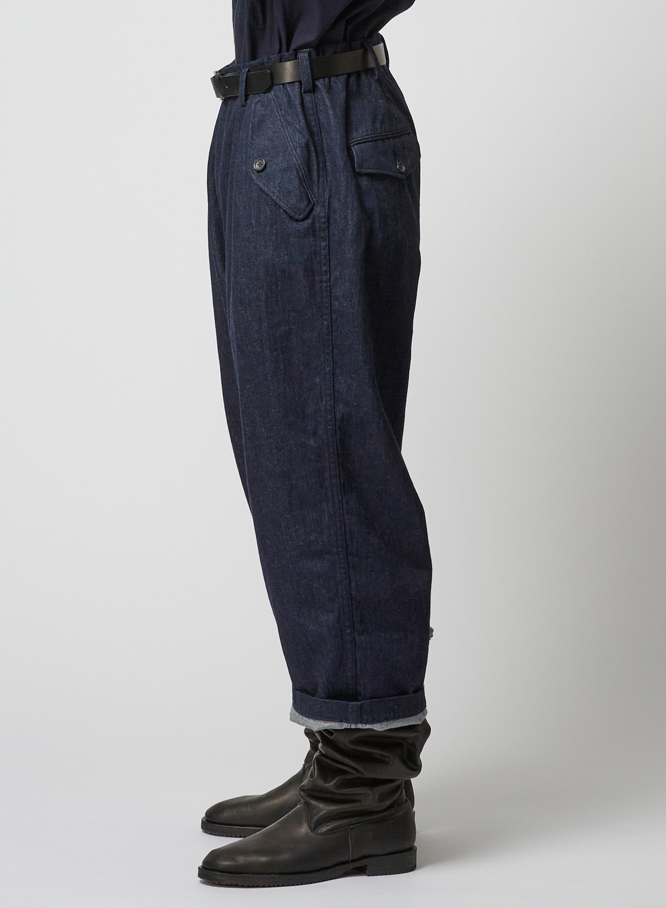 120Z DENIM M-DENIM TUCK PANTS