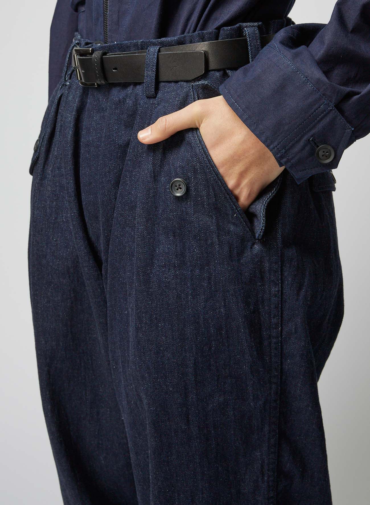 120Z DENIM M-DENIM TUCK PANTS