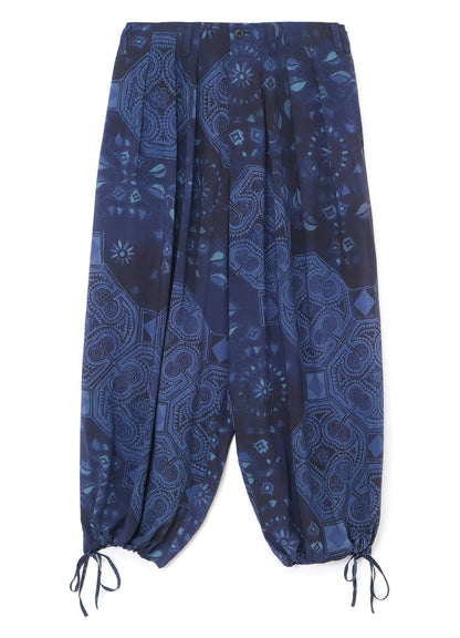 CHINOISERIE-A PRINTED DRAWSTRING BALLOON PANTS