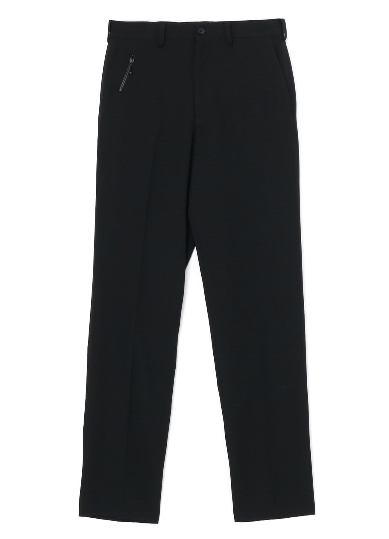 WOOL GABARDINE NON-PLEATED PANTS