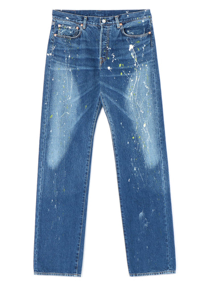 12oz DENIM PAINT SPLATTERED JEANS