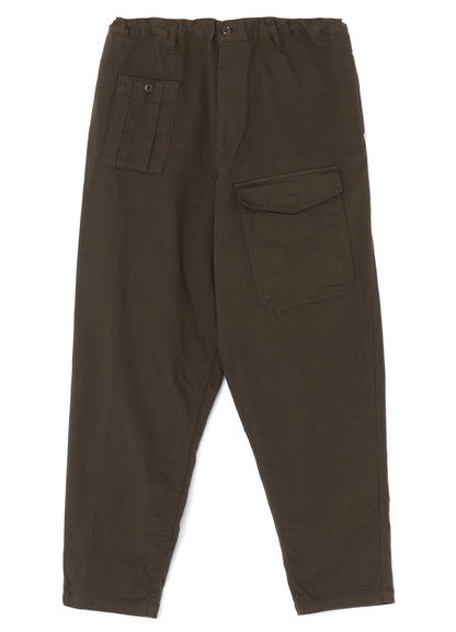 COTTON DRILL MULTI POCKET DRAWSTRING PANTS