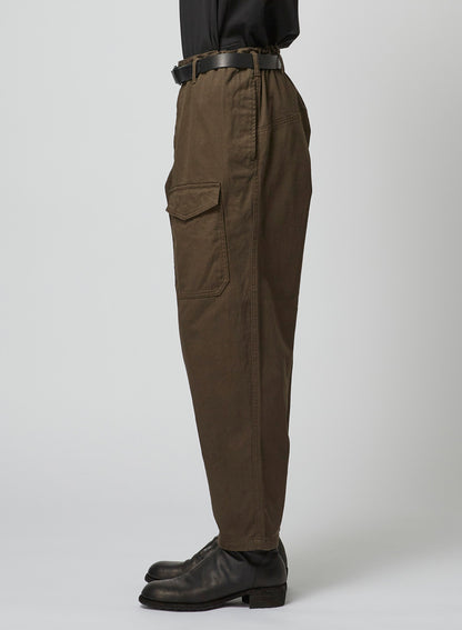 COTTON DRILL MULTI POCKET DRAWSTRING PANTS