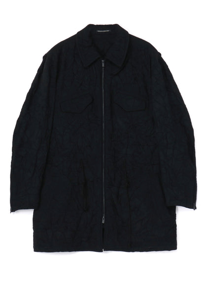 WRINKLE PROCESSED FLANNEL R-WRINKLE PROCESSED STRING BLOUSON