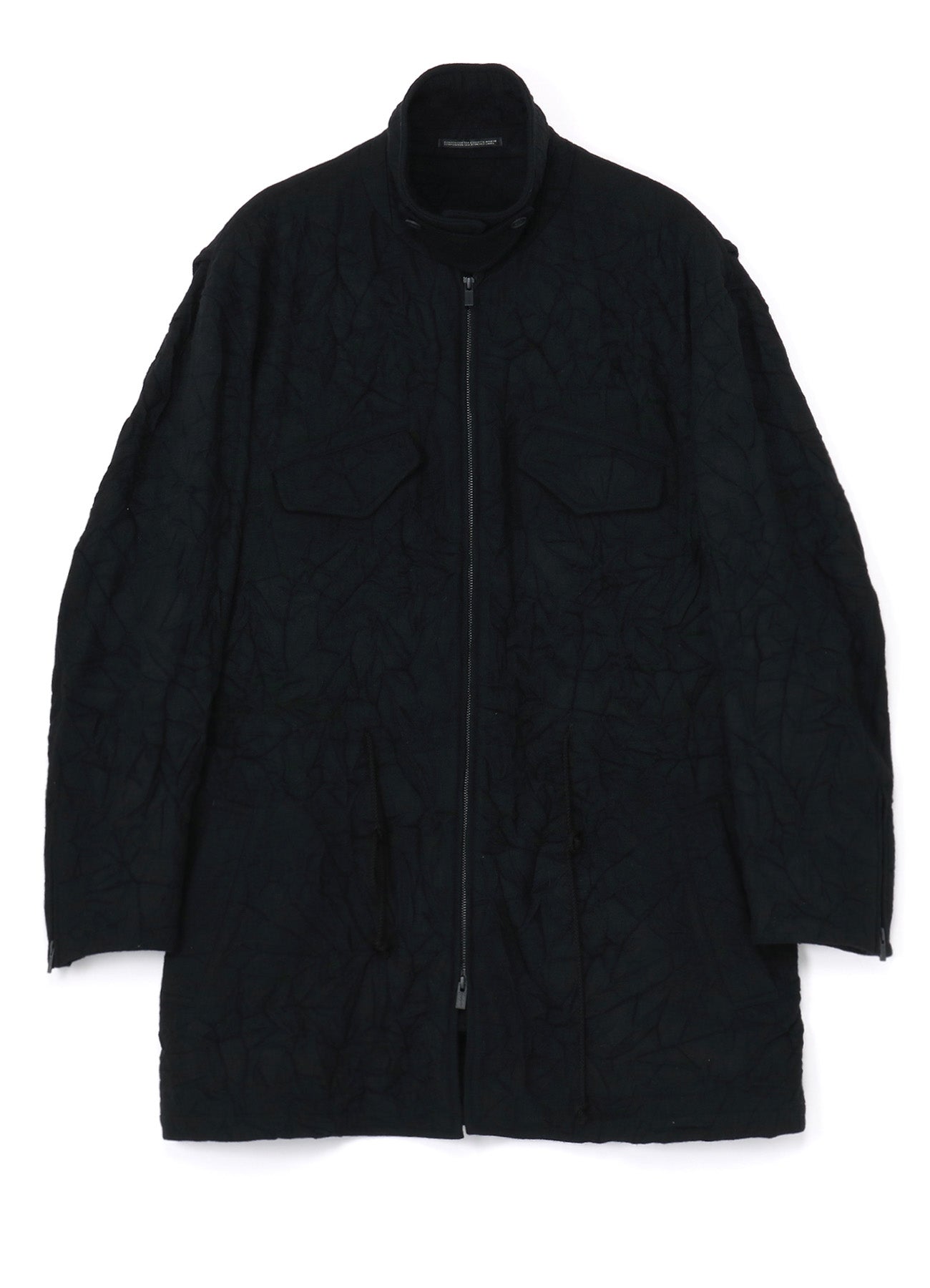 WRINKLE PROCESSED FLANNEL R-WRINKLE PROCESSED STRING BLOUSON