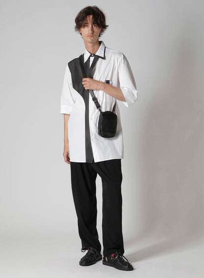 SCRATCH HORSE LEATHER ZIP SHOULDER POUCH