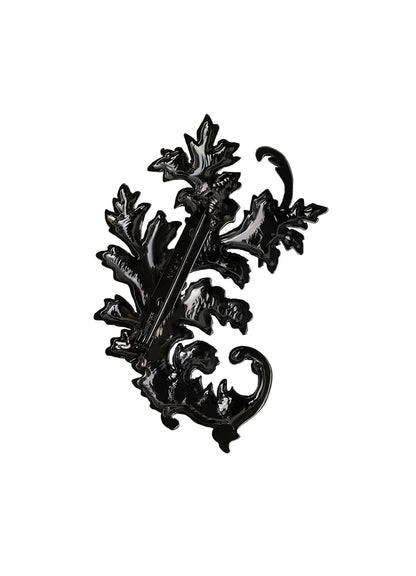 BRASS GUN METAL BAROQUE PIN BK