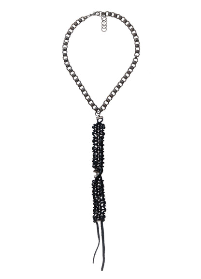 BRASS COW LEATHER BKNI KNOTTED NECKLACE 1