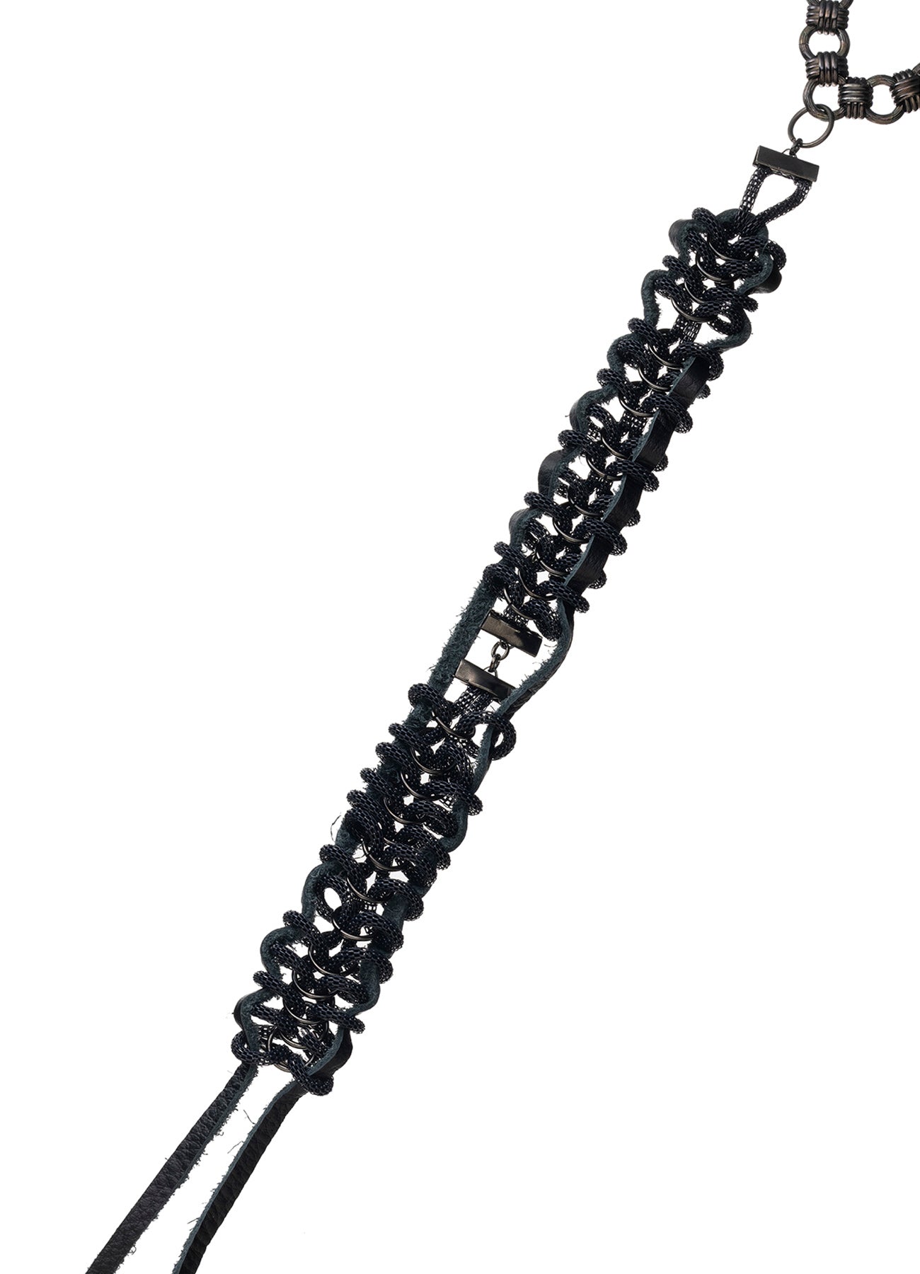 BRASS COW LEATHER BKNI KNOTTED NECKLACE 1