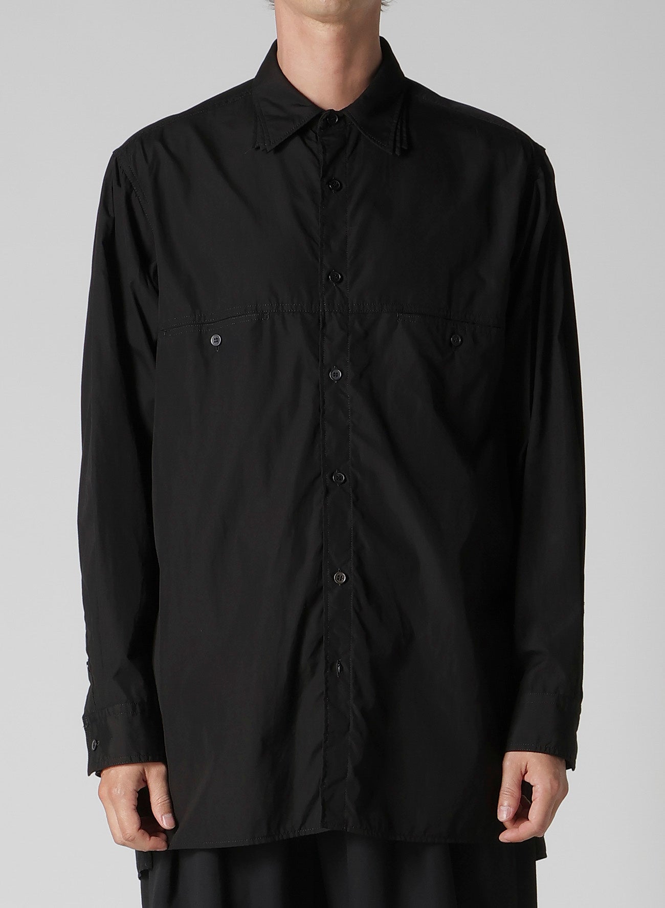 CHAIN STITCH BROAD TRIPLE COLLAR BIG SHIRT