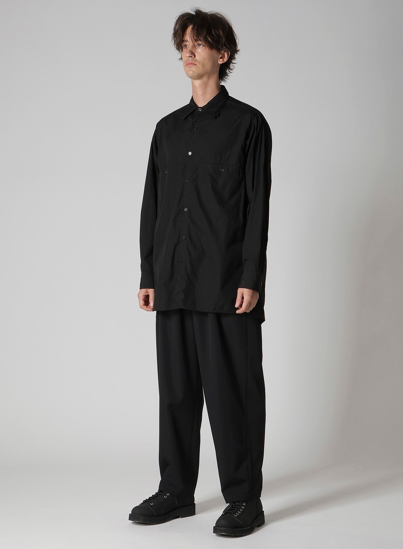 CHAIN STITCH BROAD TRIPLE COLLAR BIG SHIRT