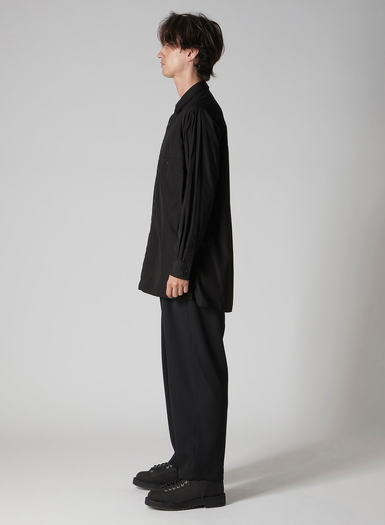 CHAIN STITCH BROAD TRIPLE COLLAR BIG SHIRT