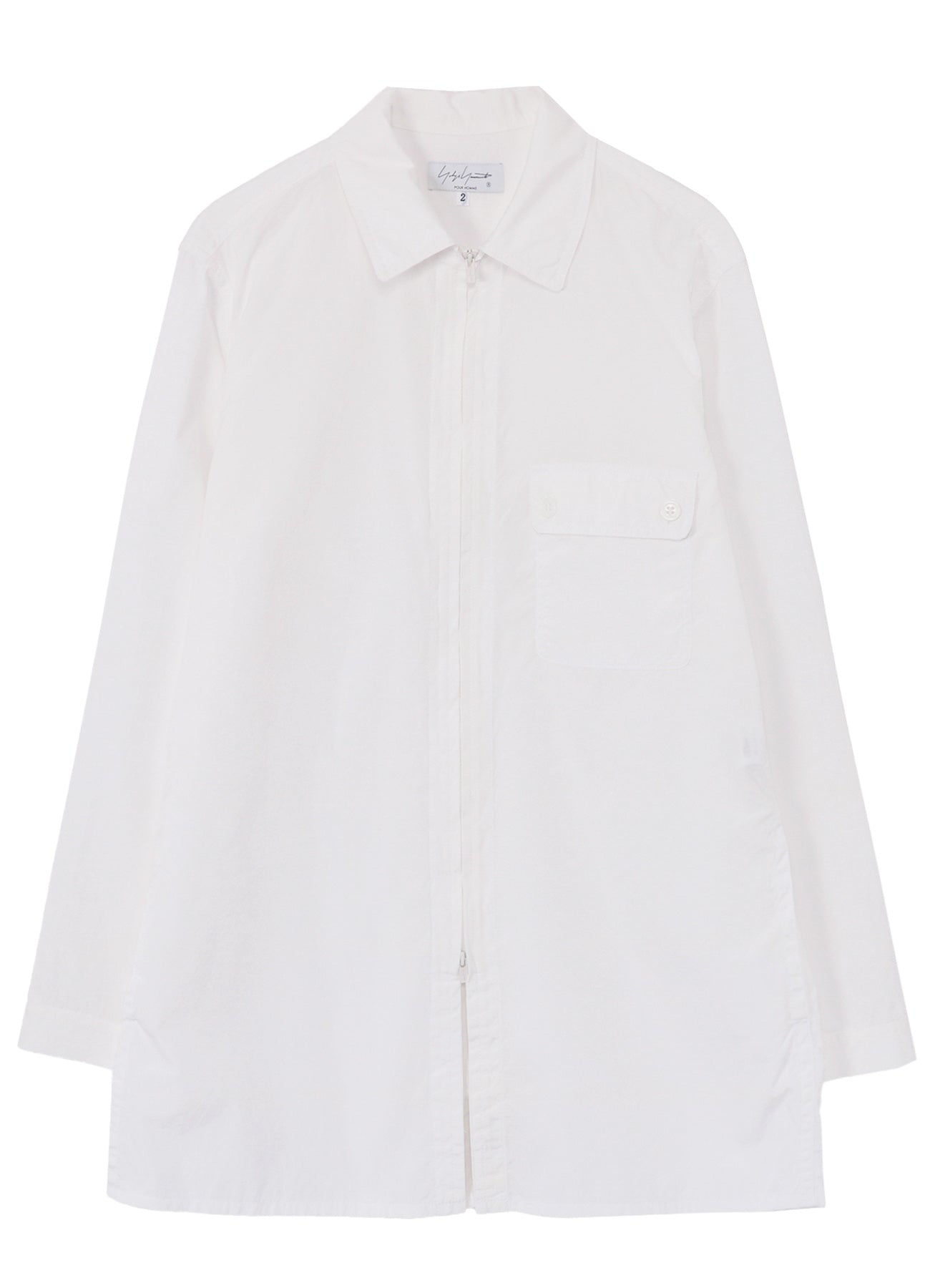 CHAIN STITCH BROAD ZIP OPEN BLOUSE