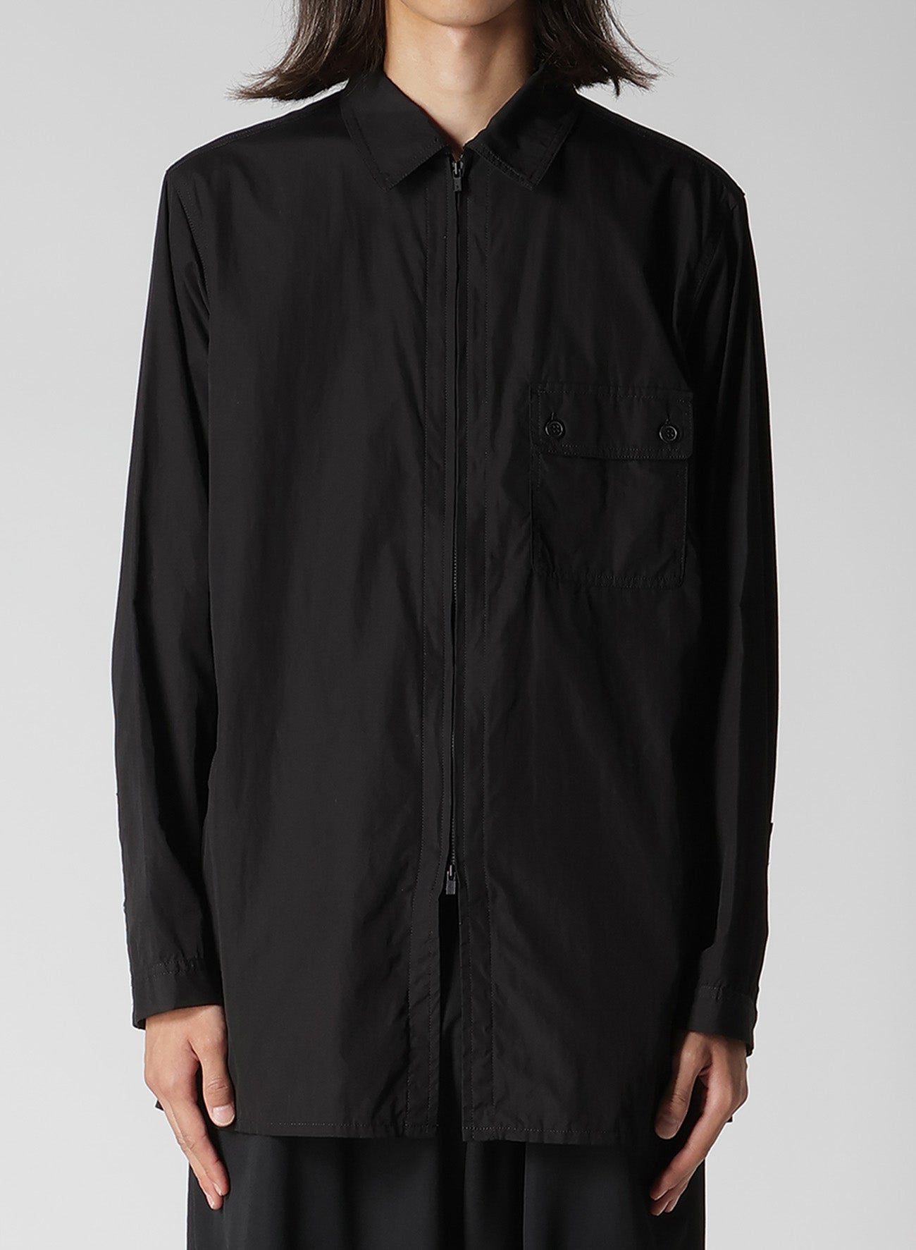 CHAIN STITCH BROAD ZIP OPEN BLOUSE – THE SHOP YOHJI YAMAMOTO