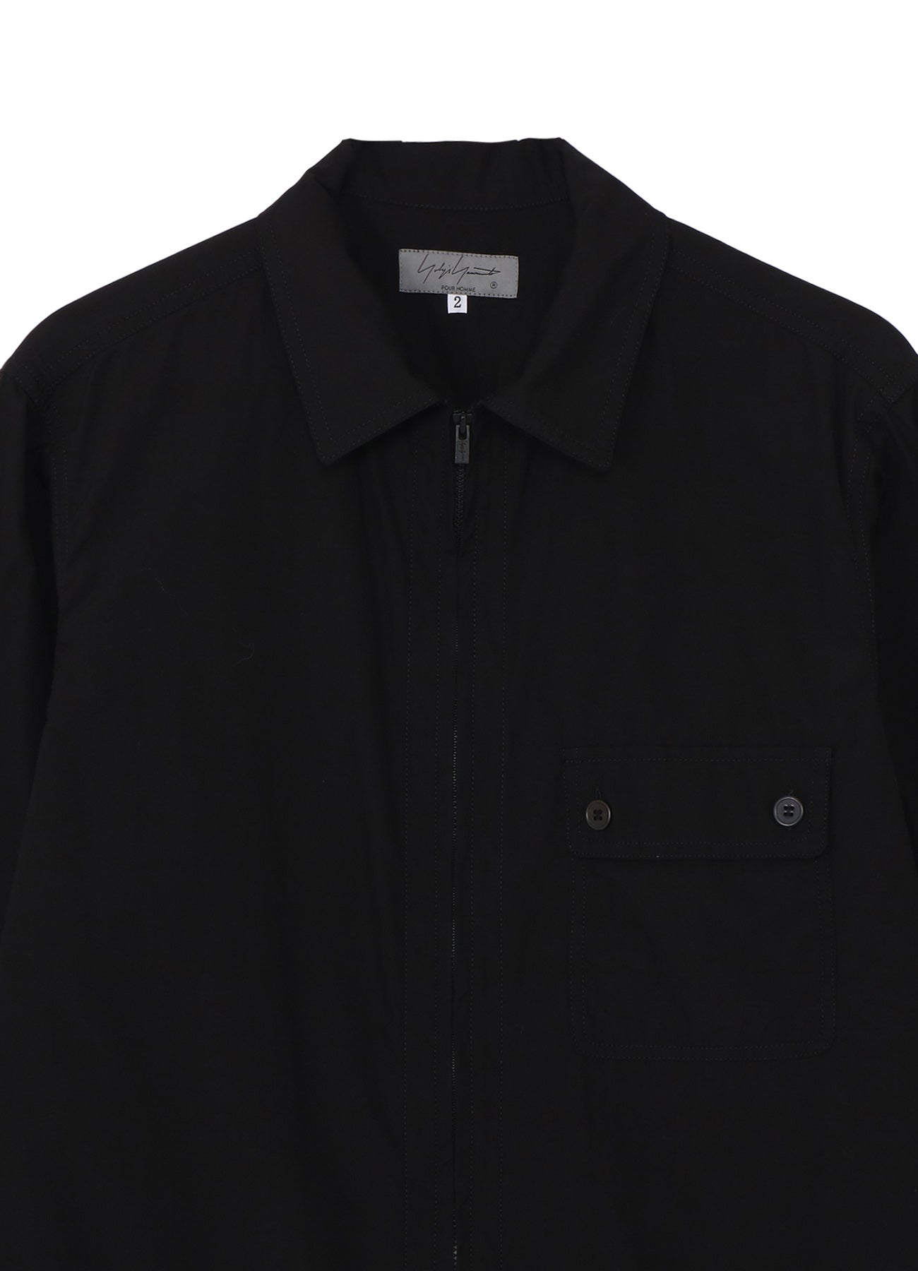 CHAIN STITCH BROAD ZIP OPEN BLOUSE