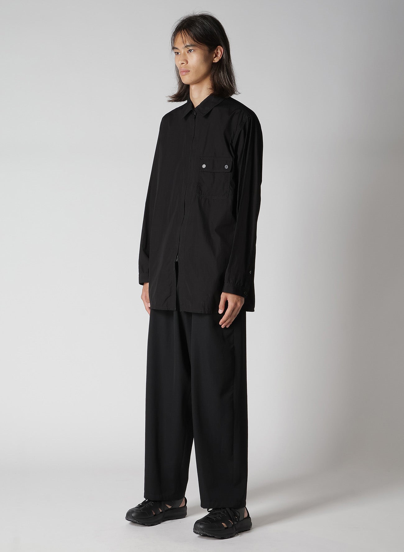 CHAIN STITCH BROAD ZIP OPEN BLOUSE – THE SHOP YOHJI YAMAMOTO