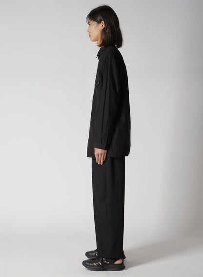 CHAIN STITCH BROAD ZIP OPEN BLOUSE