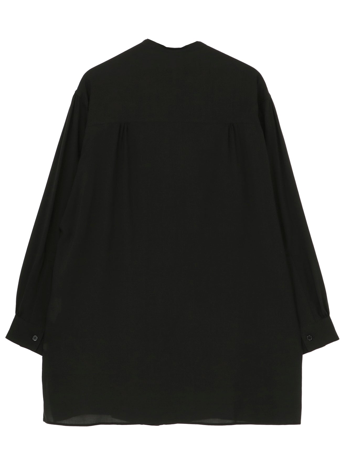 CELLULOSE LAWN STAND COLLAR BLOUSE