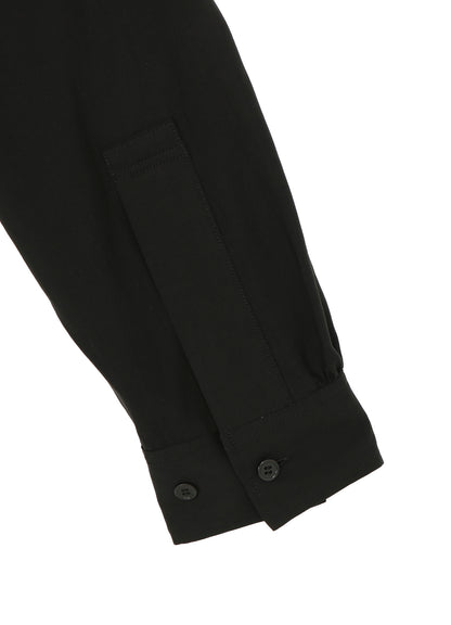 CELLULOSE LAWN STAND COLLAR BLOUSE