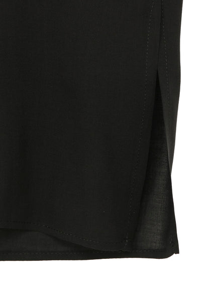 CELLULOSE LAWN STAND COLLAR BLOUSE