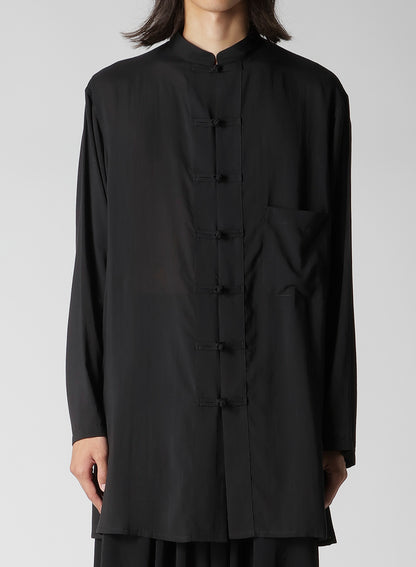 CELLULOSE LAWN CHINA BUTTON BLOUSE