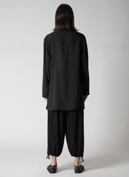 CELLULOSE LAWN CHINA BUTTON BLOUSE