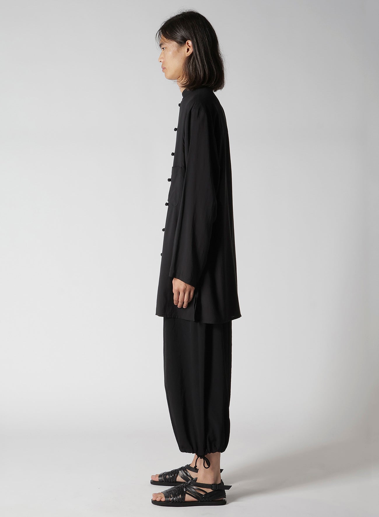 CELLULOSE LAWN CHINA BUTTON BLOUSE