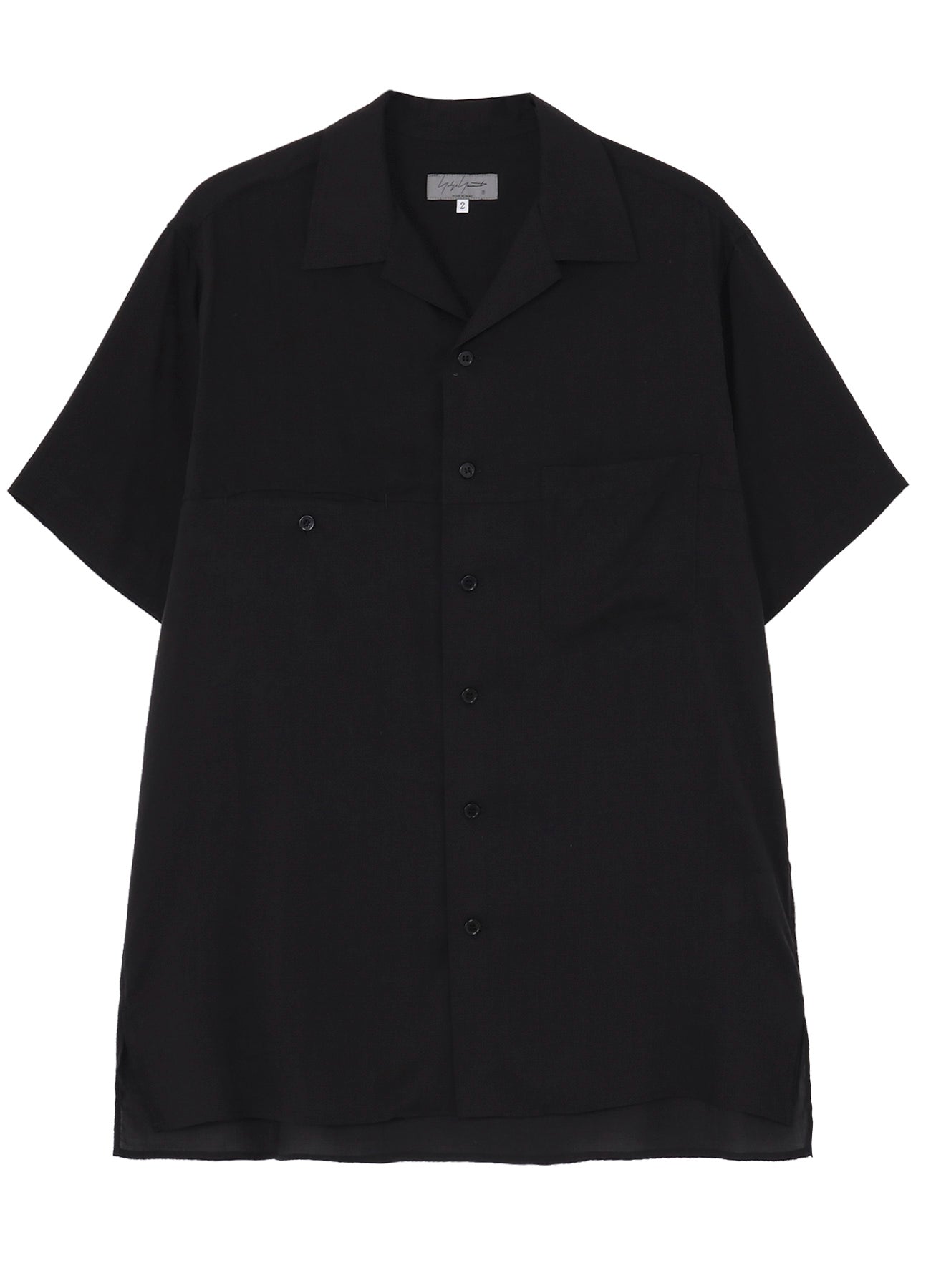 CELLLOSE LAWN PANEL OPEN COLLAR BLOUSE – THE SHOP YOHJI YAMAMOTO