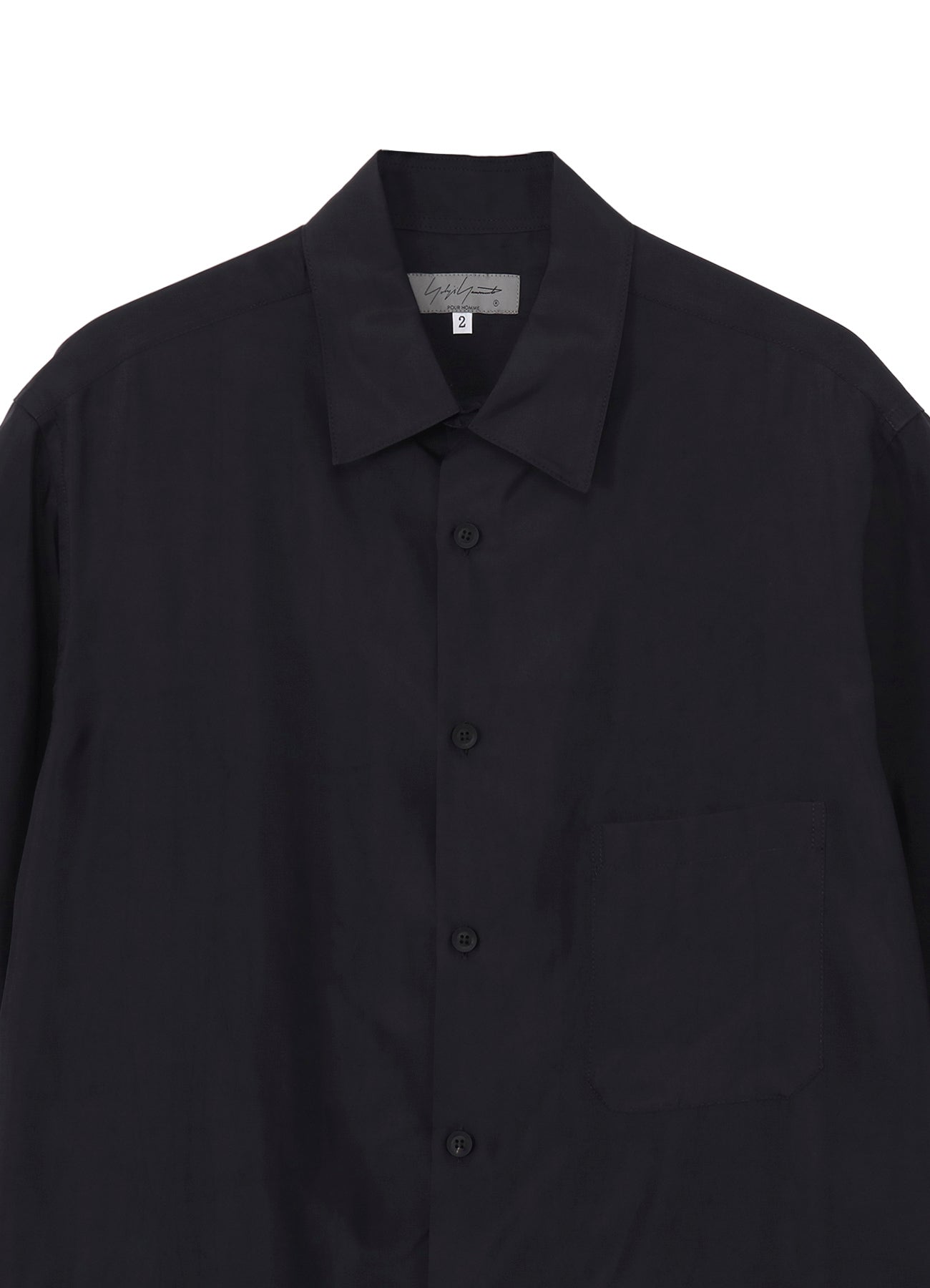 CUPRO TAFFETA BIG HALF SLEEVE SHIRT – THE SHOP YOHJI YAMAMOTO
