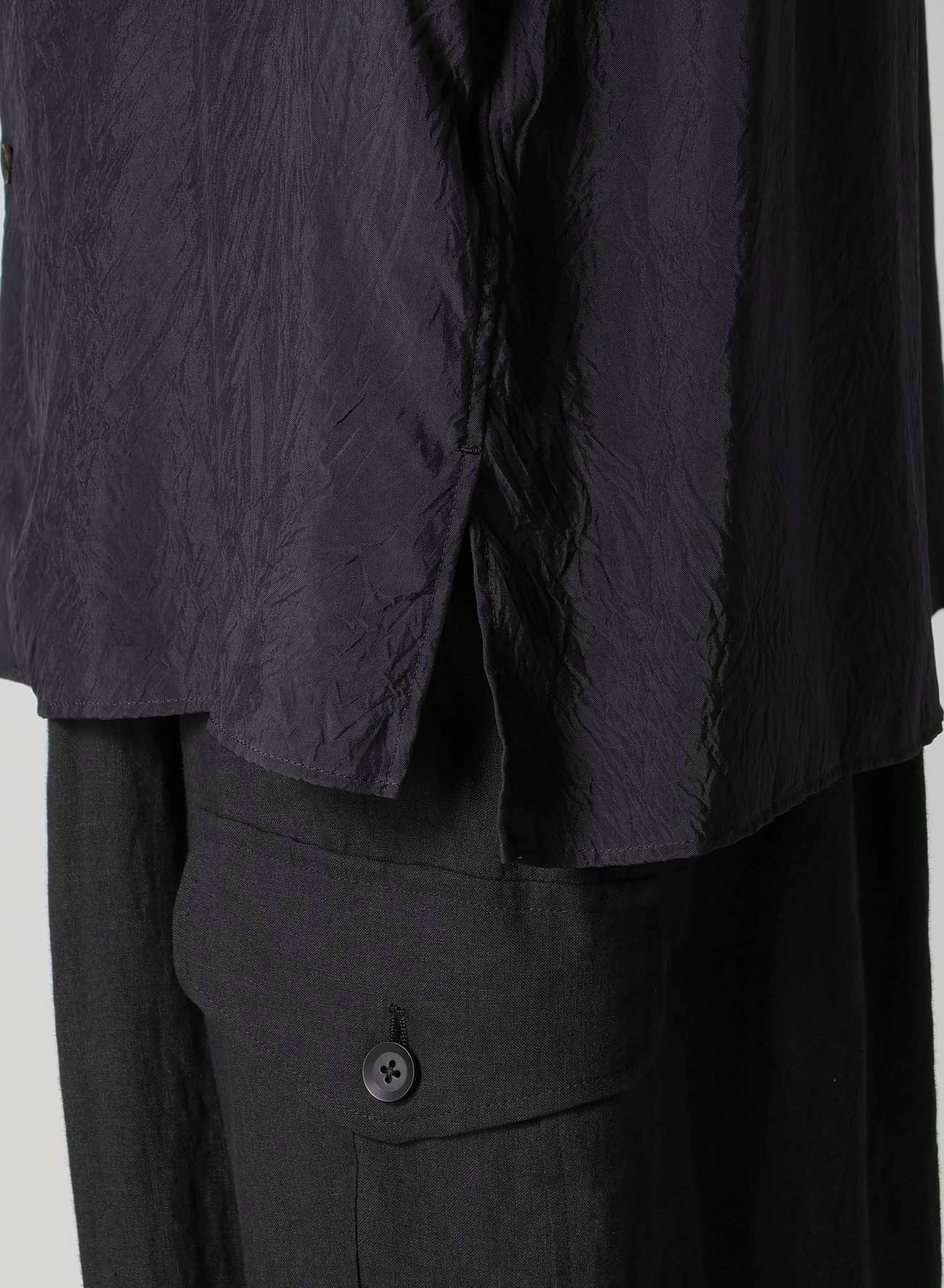 CUPRO TAFFETA BIG HALF SLEEVE SHIRT – THE SHOP YOHJI YAMAMOTO
