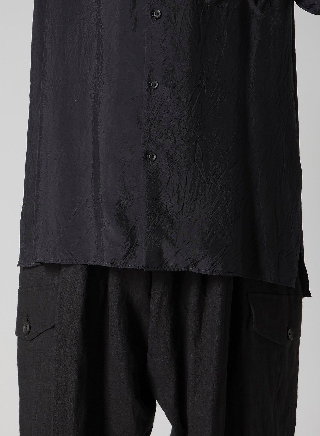 CUPRO TAFFETA BIG HALF SLEEVE SHIRT – THE SHOP YOHJI YAMAMOTO