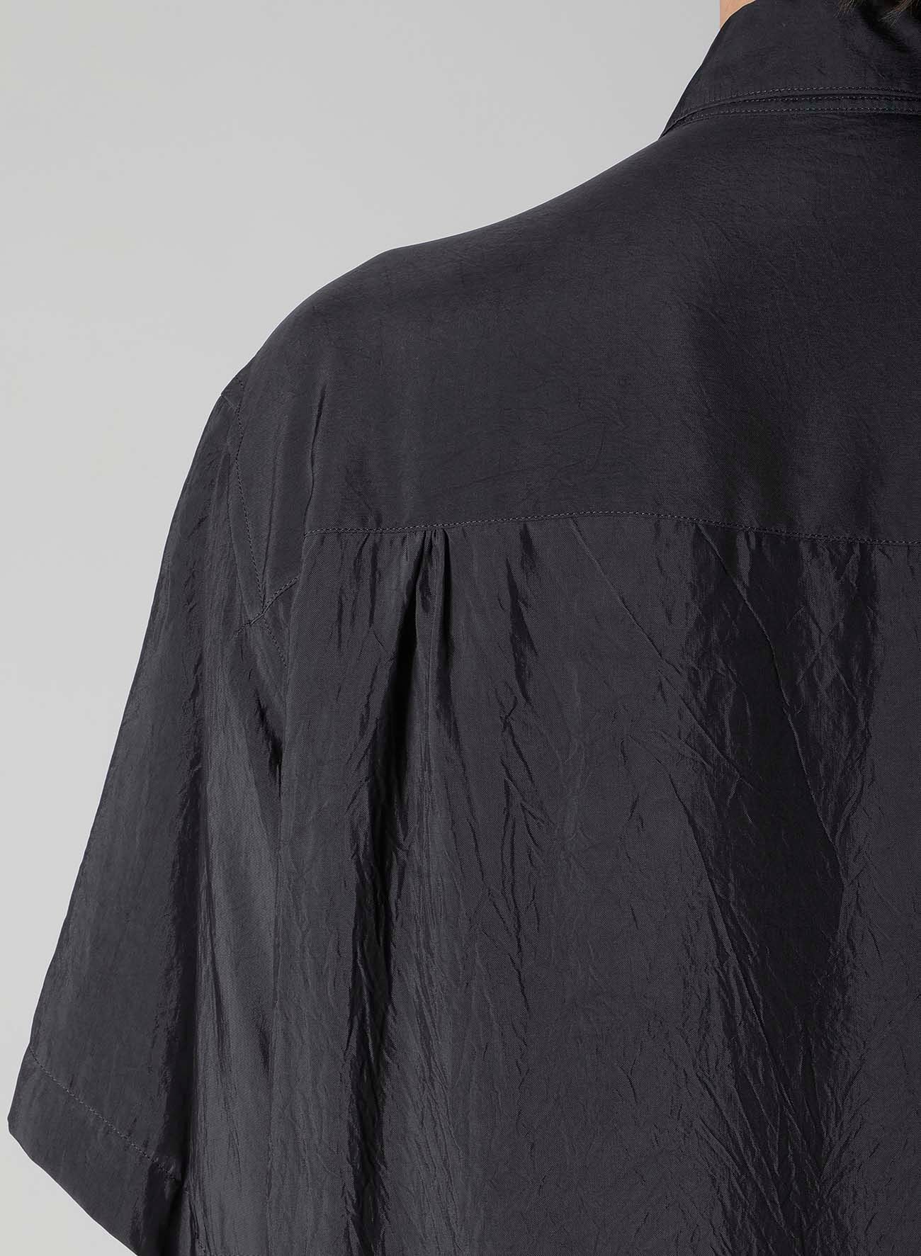 CUPRO TAFFETA BIG HALF SLEEVE SHIRT